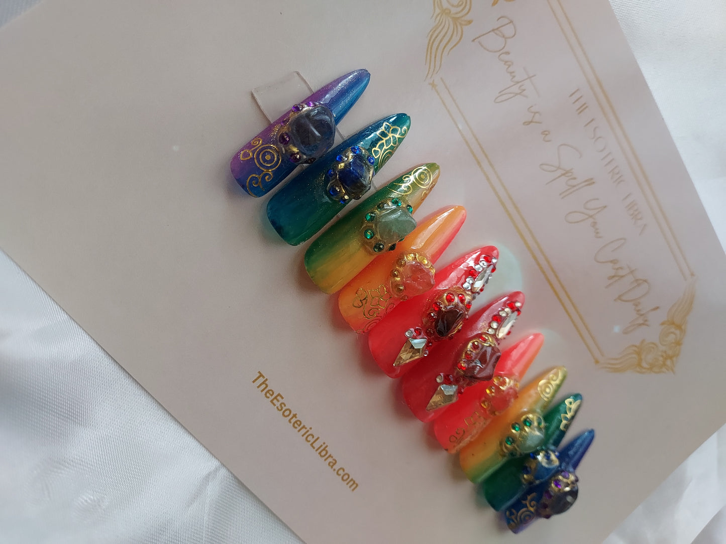 7 Chakra Press on Nails
