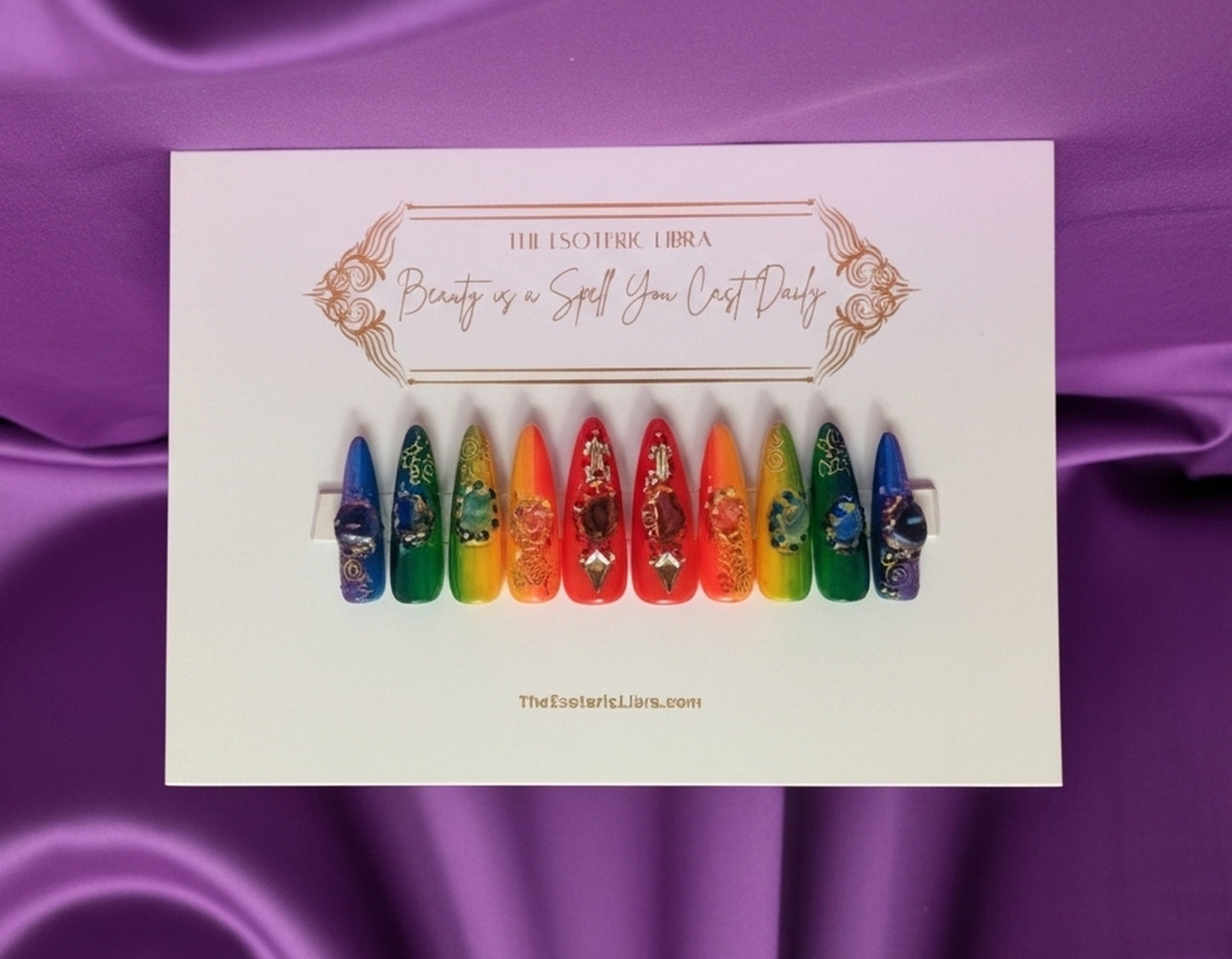 7 Chakra Press on Nails